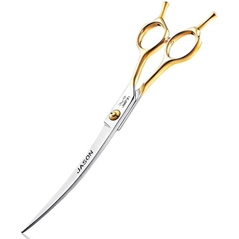 JASON 7,5 Zoll Gebogene Hundeschere Fellschere Fellpflegeschere Fellpflege Cover