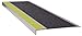 Stair Tread, Ylw/Blk, 48in W, Extruded Alum