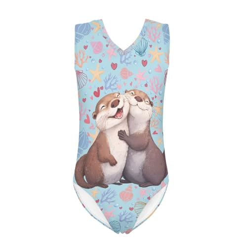 Image of Biyejit Girls Leotards Dance Sport Wear Gymnastics One-Piece Swimwear for Kids 3-14 Years