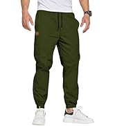 ZOXOZ Joggers for Men Tracksuit Bottoms Mens Cargo Trousers Work Trousers Men Drawstring with Poc...
