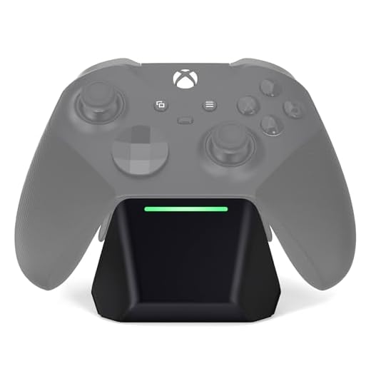 OSTROGEAR Charging Station Dock for Xbox Elite Series 2 Controller, Magnetic Charger Stand for Xbox Elite Series 2 Core Controller with Type C Charging Cable, LED Indicatore - Black