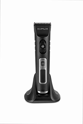 Hapilin® Ultra Hair Clipper, Ceramic Blade, Length Setting Switch - Cordless and rechargeable, Charging stand, 4 interchangeable limit combs - 4 Length setting adjustments - Lithium-ion battery