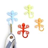 Gancho para toallas con,Llavero Gecko para pared | Gancho de pared decorativo, colgador Gecko, ganchos para colgar llaves, bolsos, toallas, sombreros, joyería, decoración Color aleatorio