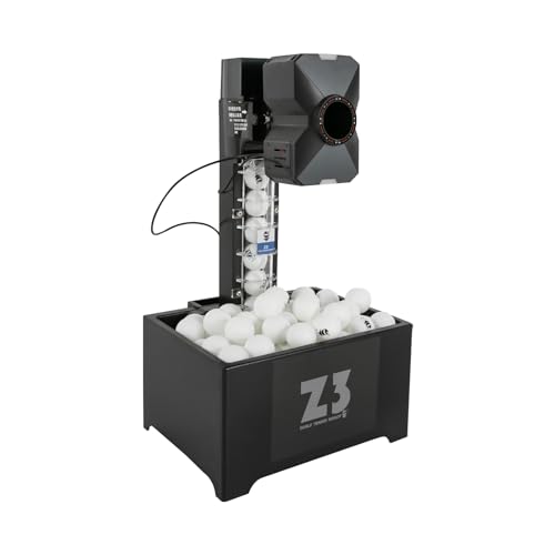 Ping Pong Ball Machine with Net, Automatic Table Tennis Machine, 35-90 Balls/Min,Ping Pong Ball Pitching Machine for Gyms, Schools, Training Centers