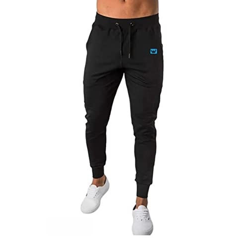 Calça De Frio Jogger Moletom Masculino Apeluciada Com Bolsos Estampada Relaxado (G, Preto Siri 2 Azu