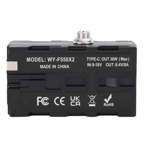 Batterie factice NP F550 coupleur DC robuste pour eclairage