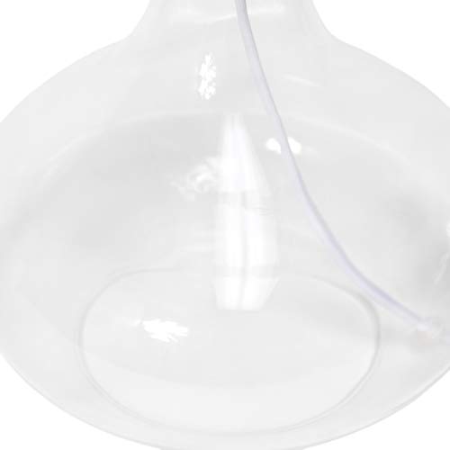Simple Designs Lt2063-Clw Small Glass Raindrop Bedside Table Lamp With White Fabric Shade, Clear #TOP4