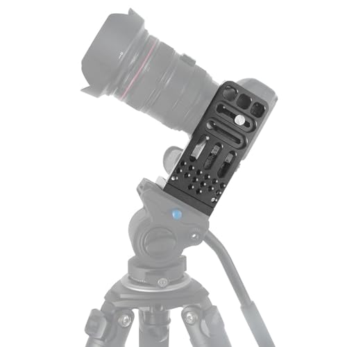 Placa de soporte L para cámara con zapata de liberación rápida para trípode DSLR, pack de 2 2