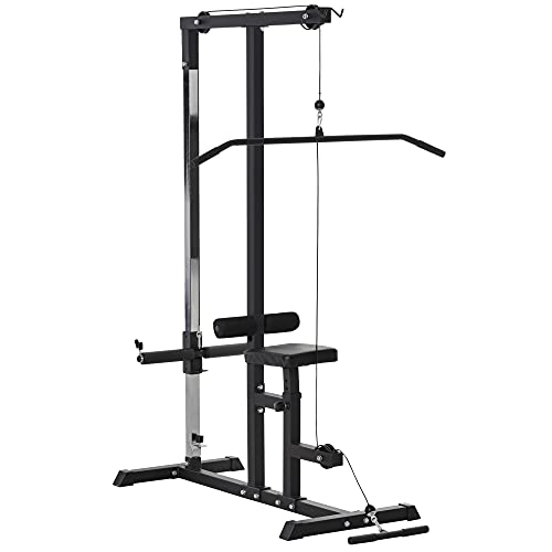 Soozier Exercise Pulldown Weight Machine with 3 Adjustable Cable Positions for Strengthening Many Muscle Groups Home Gym 42.1″ W x 47.2″ D x 74.8″ H