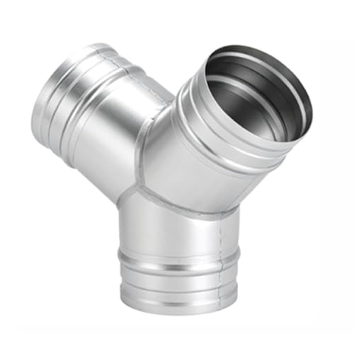 Luocute Divisor de Conducto de 3 Vías de 4 Pulgadas, Conector de Acero Galvanizado en Forma de Y para Extractor de Aire, Ventilación de Secadora, HVAC, para de Ventilación