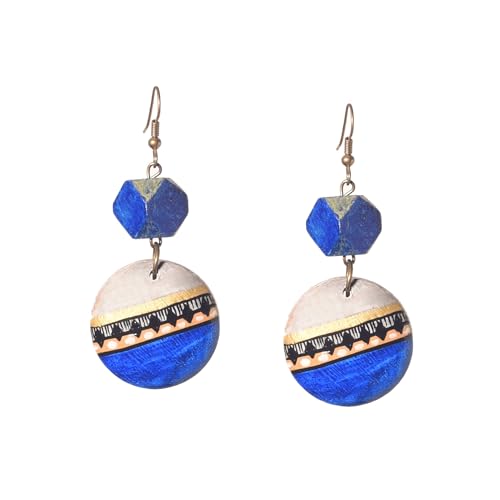 Image of Handcrafted Artistic & Tribal Earrings Collection for Women - Bohemian, Floral, Wooden & Ethnic Statement and Stud Designs