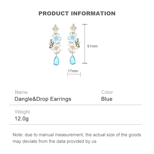 14K Gold Flower Chandelier Moissanite Earrings, Long Water Drop Tassel Earrings, Elegant Gift for Mom,Wife,Girfriend2