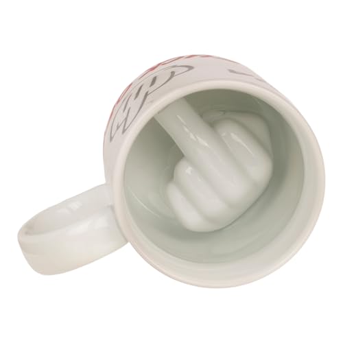 Out of the blue KG - MUG CÉRAMIQUE HUMOUR DOIGT D'HONNEUR 25CL BLANC