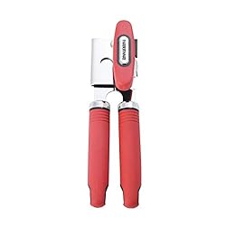Farberware Abridor de garrafa de lata com cabo macio, tamanho único, vermelho/preto