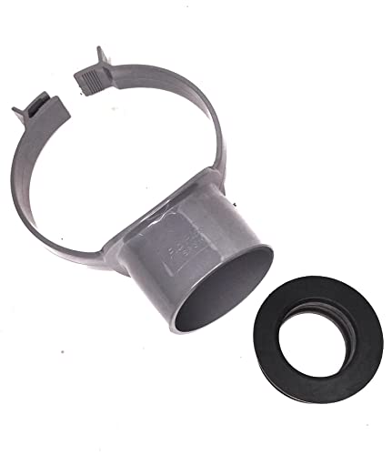 Image of Floplast Soil Pipe Grey Strap Boss with 32mm Rubber Boss Adapter