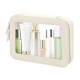 Clear Makeup Bag Waterproof PVC Cosmetic Storage Case for Women Travel Toiletry Bags Portable Travel Pouch Organizer Bags with Zipper Emergency Kit Bag for Girls