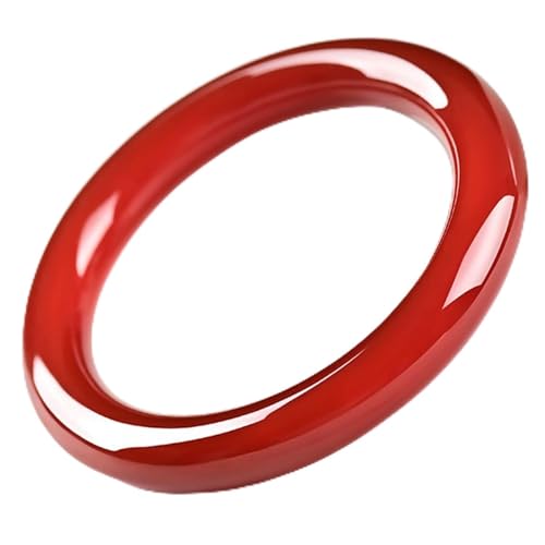 Bracelet agate naturelle et jade rouge 61-62mm pour femme élégante