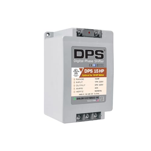 American DPS Single Phase to 3 Phase Converter 15HP 45A Input/Output 200V - 240V Digital Phase Shifter Must Be Used for 10HP(7.5kW) 30A Motor DPS Must Be Used for 1 Motor Only UL-Listed