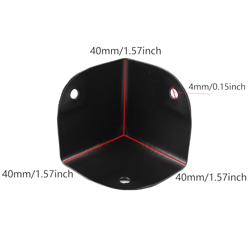 Image of 16Pcs 1.57 inch Metal Corner Protectors Box Corner Edge Guard Black Edge Guard Edge Protector Metal Cabinet Edge Cover