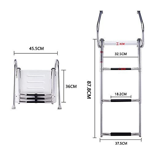 Escalera para piscina plegable de 3 peldaños miniatura 7