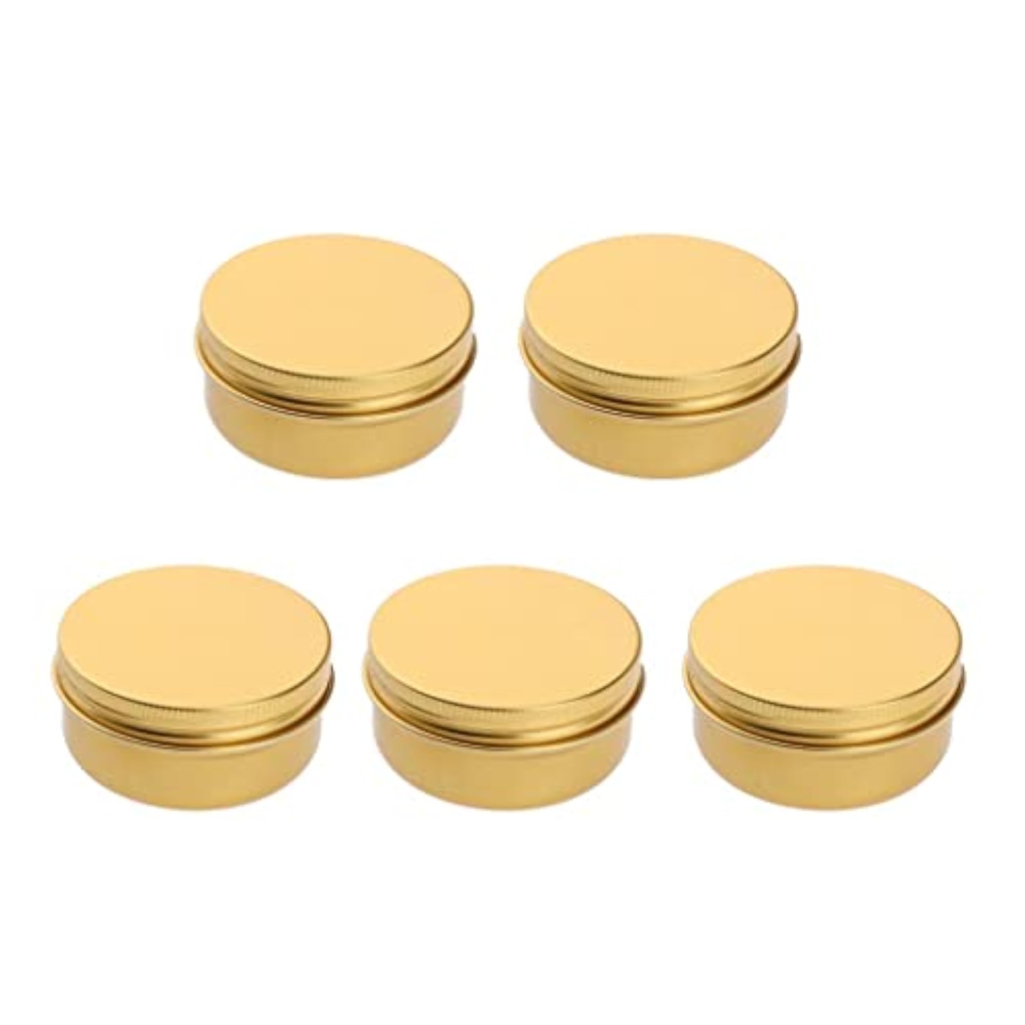5pcs Empty Makeup Aluminium Pot Jar Tin Lip Balm Container