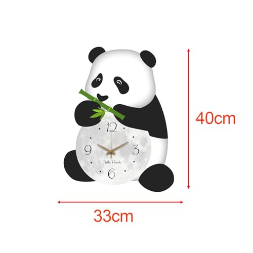 Horloge murale panda, décoration murale animale suspendre - 4