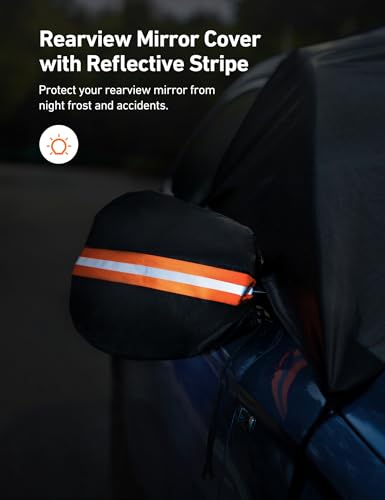 AstroAI Car Windshield Snow Cover, Windshield Cover for ice and Snow, Frost Windshield Cover for Ice, 2*Removal Side Mirror Protector, Windproof UV Sunshade Cover for Cars, SUVs, Vans - Image 5