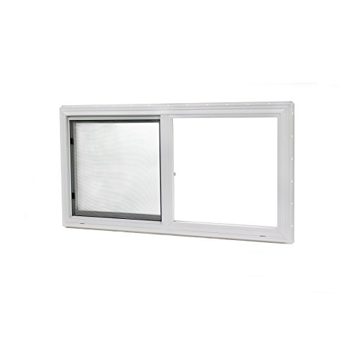 Park Ridge Products VUSI4824PR Park Ridge Slider 48 in. x 24 in. Utility Insulated Sliding Vinyl Window – White