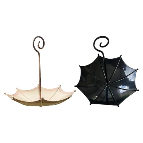 Image of Umbrella Shaped Bird Feeder Practical Multipurpose Decorative for Yard Patio Copper Color Home & Garden
