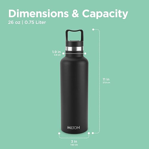 Image of Milton 24 oz Insulated Water Bottle,Leakproof Stainless Steel Flask, Haruki
