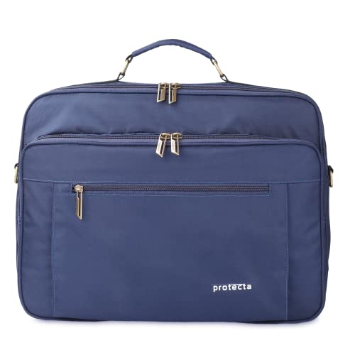 Protecta Headquarter Office Bag Briefcase for Laptops with Screen Size Up to 15.6 Inch - Navy Blue