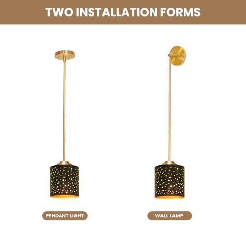 2 Pack Pendant Lights Kitchen Island with Plug in Cord Pendant Lamp Shade - image 9
