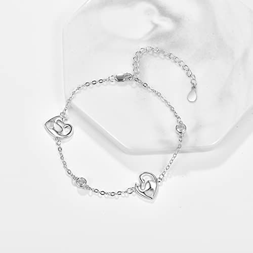 Palpitate Animal Heart Bracelet for Women 925 Sterling Silver Forever Love Jewelry Birthday Gifts for Women4