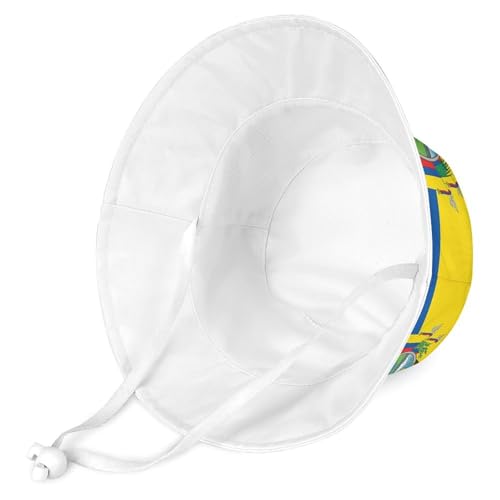 Ecuador FlagChildren's Bucket Hat for Boys and Girls, Breathable Summer Beach Hat54cm2