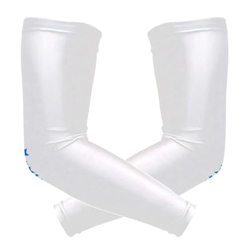 Takiito Festive Blue Red Stars Arm Sleeves for Men Women, Cooling Arm Sleeve UV Sun Protection Compression Arm Sleeve, Breathable & Moisture Wicking