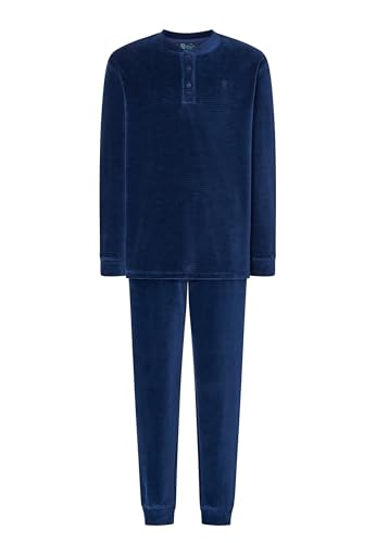 El Búho Nocturno Pyjama Homme Hiver Polaire Chaud Noël - Flanelle Coton 100% / Velours - Ensemble Deux Pièces Combinaison Pantalon Top Manches Longues...