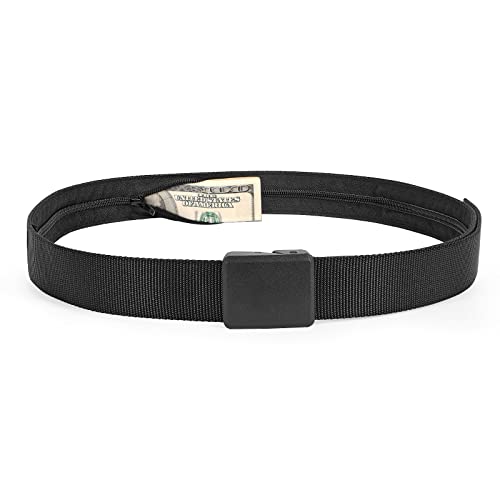 SUOSDEY Travel Money Belt, Nylon Hidden Money Pocket Belt with Plastic Buckle