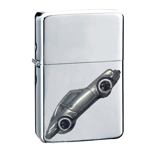 Briquet à essence 911 en étain argenté, un bel objet vintage de collection pour passionné