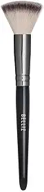 Pincel para Pó Compacto, Belliz, Preto/ Metal Prata