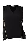 Calvin Klein Women's Solid High/Low Top with Zipper