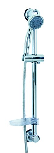 Idro Bric BLISAL0041CR Pratika Ventosa CR Colonne de douche avec support réglable, 5 jets avec porte-savon, transparent