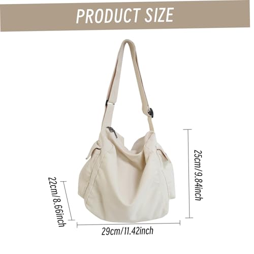 Sac messager en toile blanc avec plusieurs poches pour ne plus jamais manquer d'espace - 3