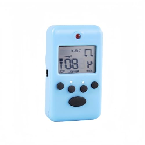 デジタルメトロノーム クリップ式 ビートとテンポのキープに 音量調節可能 省電力で長時間駆動 操作が簡単 ABS素材 サイズ約6×3.5×1.5cm 1個入り | ギター・ピアノ・バイオリン向け | 自宅/教室/バンド/ステージ用 (ブルー)