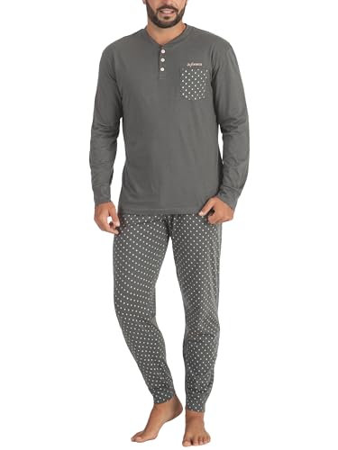 Pyjama homme coton léger Defonseca o-day long pour printemps taille M-XXL