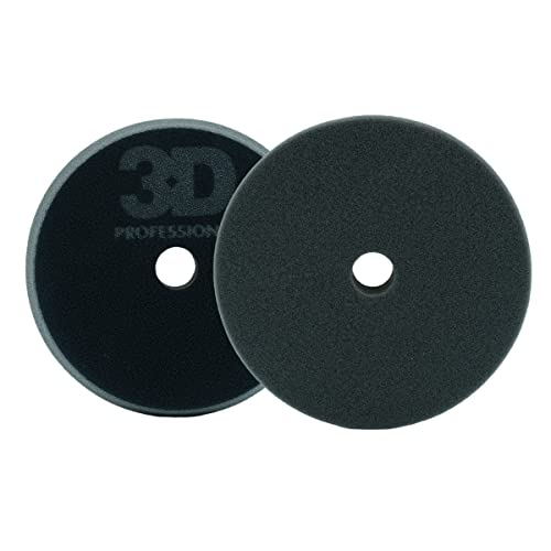 3D 5.5” Black Foam Cutting Pad – Heavy Cutting Buffing Pad for Paint Correction | Removes Swirls, Scratches & Oxidation | Rotary & DA Safe | USA Made