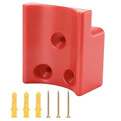 Yudylg Grease Gun Holder Wall Mount Hanger Compatible with 2646 Series Grease Gun Plastic Wall Mount Holder Bracket for Grease Gum Includes Screws 1 Pack Red