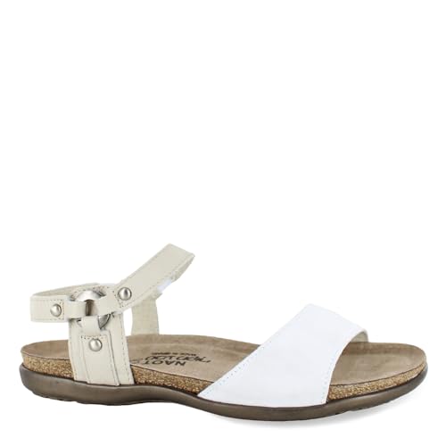 Image of NAOT Footwear Women's Sabrina Sandal White Suede /Ivory Leather - 8 N-M US