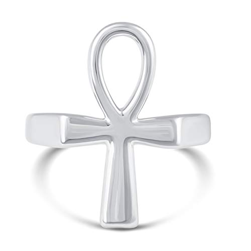 Egyptian Ankh Cross Eternity Ring in 925 Sterling Silver2