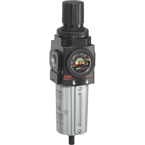 ARO P39344-600-VS Air Filter-Regulator Piggyback, 1/2" NPT - 150 psi Max Inlet