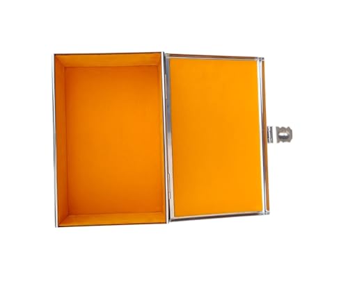 Image of Stainless Steel Storage Box, Cash Box, Pooja Peti, Organizer, Vanity Storage Box, Jewellery Safe Bank Locker, Cash Box With Handicrafts Digital Meena Kari Design (Yellow, 9 Inches)